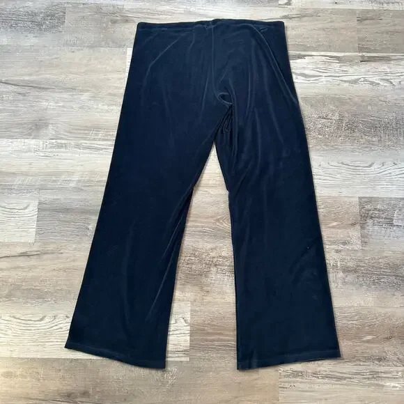 Vintage Y2K NFL For Her Lounge Pants Patriots Logo Velour Navy Blue Size Large - Picture 3 of 6